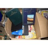 BOX OF MIXED BOOKS INCLUDING ROAD BOOK OF ENGLAND AND WALES AND BOOKS ON SOUTH AFRICA