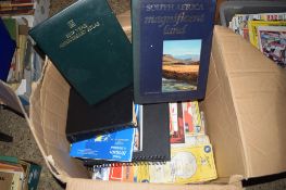 BOX OF MIXED BOOKS INCLUDING ROAD BOOK OF ENGLAND AND WALES AND BOOKS ON SOUTH AFRICA