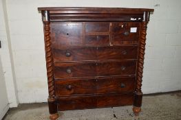 VICTORIAN CHEST OF DRAWERS (A/F), WIDTH APPROX 134CM MAX