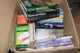 BOX OF MIXED BOOKS, SOME GEOGRAPHICAL INTEREST INCLUDING ANIMAL BEHAVIOUR, AMATUER NATURALIST BY