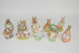 TEN BEATRIX POTTER ANIMAL MODELS BY ROYAL ALBERT ETC