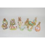 TEN BEATRIX POTTER ANIMAL MODELS BY ROYAL ALBERT ETC