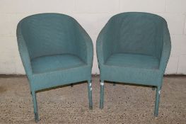 PAIR OF LLOYD LOOM STYLE TUB CHAIRS, EACH WIDTH APPROX 58CM