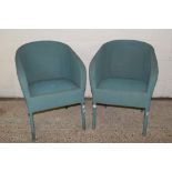 PAIR OF LLOYD LOOM STYLE TUB CHAIRS, EACH WIDTH APPROX 58CM