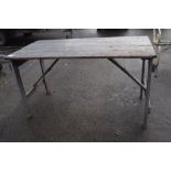 SMALL WOODEN TRESTLE TABLE