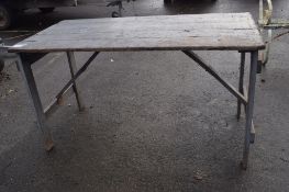 SMALL WOODEN TRESTLE TABLE