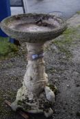 COMPOSITION BIRD BATH 97CM HEIGHT