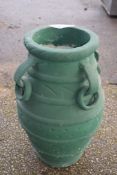 COMPOSITION GARDEN URN FORMED AS A WATER EWER 53CM HEIGHT