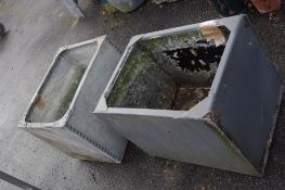 TWO VARIOUS GALVANISED WATER TANKS