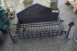 METAL FIRE GRATE AND BACK