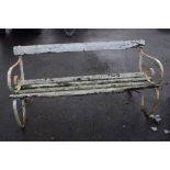 METAL FRAMED GARDEN BENCH