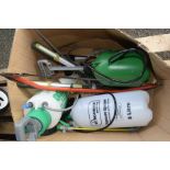 BOX: VARIOUS GARDEN SPRAYERS ETC