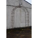 DECORATIVE METAL ROSE ARCH 142CM WIDE X 248CM HEIGHT