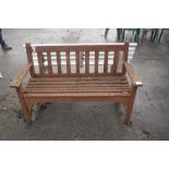 WOODEN GARDEN BENCH 129CM WIDE