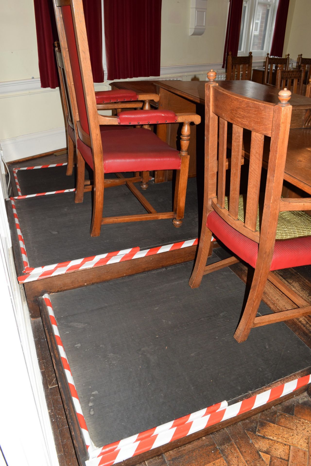 Large three-section break top Council chairman and officer’s desk/podium, together with a black - Image 3 of 4