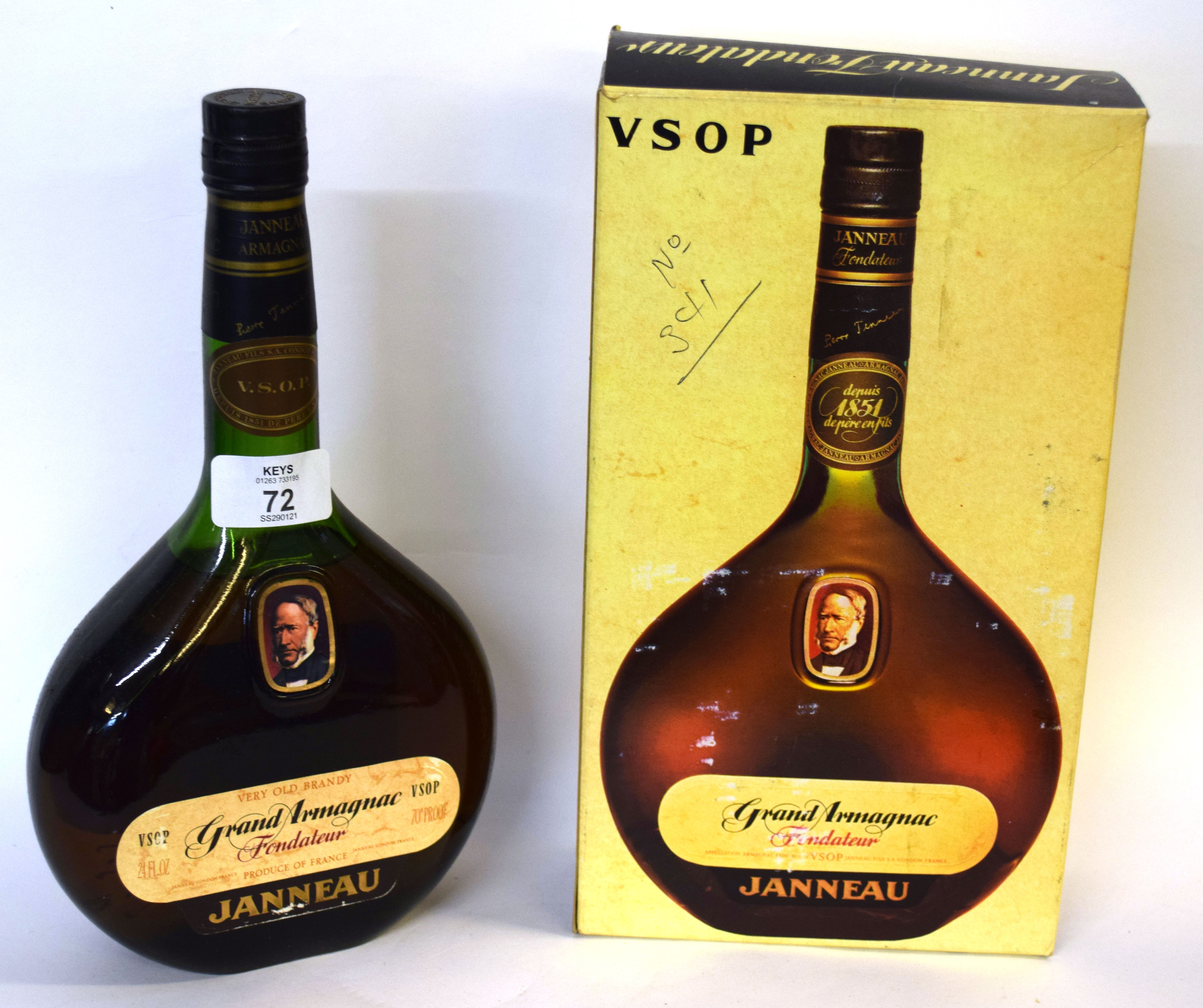 1 bottle Janneau Grand Armagnac Fondateur VSOP (boxed) - 70° proof