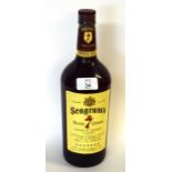 1 bottle Seagrams Seven Crown American Whiskey, 34 fl oz, 80° proof