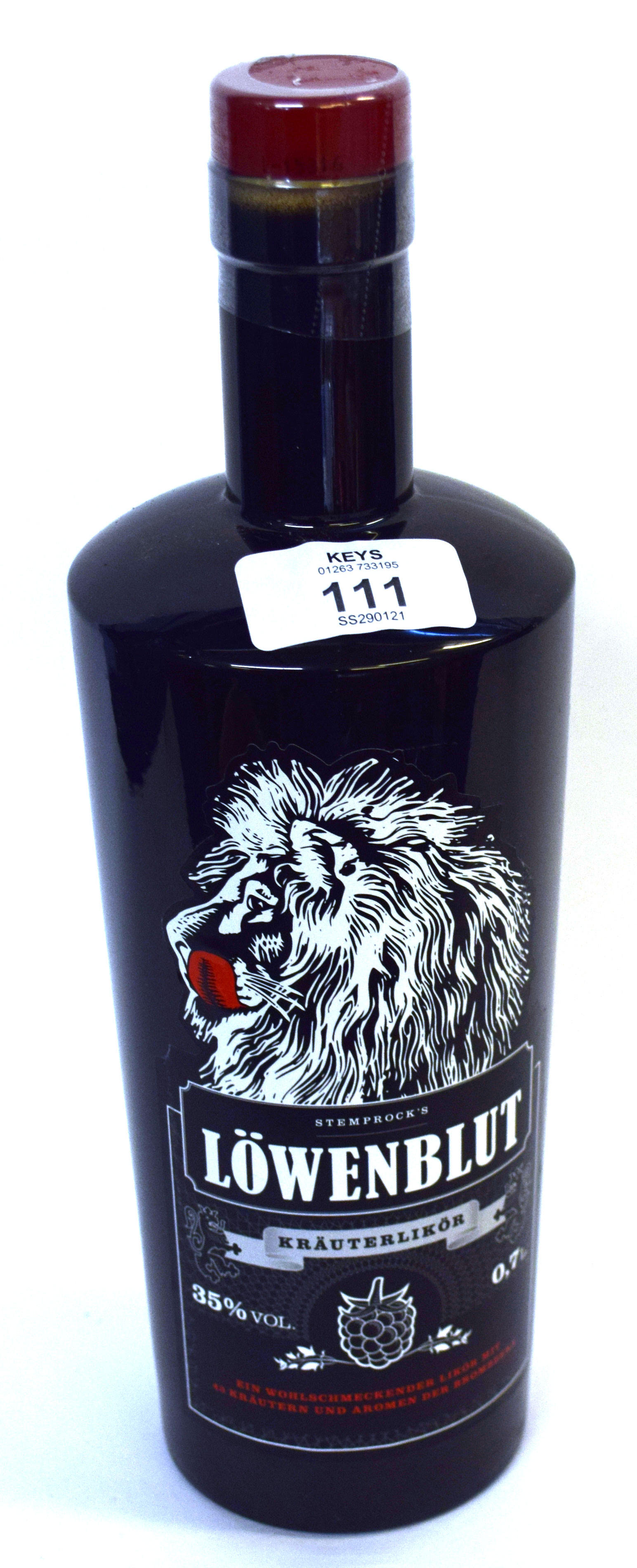 1 bottle Lowenblut (Blackberry & Herb Liqueur)