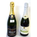 1 bottle NV Lanson Champagne, t/w 1 bottle NV Sparkling Pomagne (2)