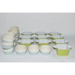 CERAMIC KITCHEN WARES INCLUDING SMALL GREEN CERAMIC CONTAINERS