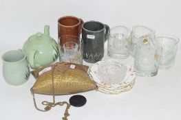 GLASS WARES AND CERAMICS AND SODA SIPHON