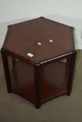 REPRODUCTION MAHOGANY EFFECT OCTAGONAL COFFEE TABLE, APPROX 49CM