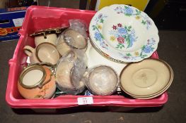 BOX OF CERAMIC ITEMS, MAINLY DINNER PLATES BY MORLEY WARE