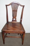 LYRE BACK OAK DINING CHAIR, HEIGHT APPROX 97CM