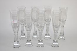 EIGHT DRINKING GLASSES