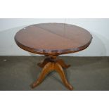 SCALLOPED EDGE EXTENDING CIRCULAR DINING TABLE, APPROX DIAM 105CM