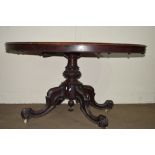 VICTORIAN MAHOGANY OVAL BREAKFAST TABLE, SIZE ROUGHLY 130 X 100CM