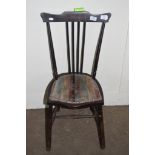 SMALL STICK BACK BEDROOM CHAIR, HEIGHT APPROX 82CM