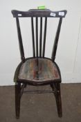 SMALL STICK BACK BEDROOM CHAIR, HEIGHT APPROX 82CM