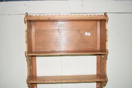 19TH CENTURY PINE SMALL WALL RACK, WIDTH APPROX 54CM