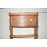 19TH CENTURY PINE SMALL WALL RACK, WIDTH APPROX 54CM