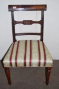 REGENCY STYLE UPHOLSTERED DINING CHAIR, HEIGHT APPROX 87CM