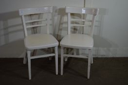 TWO PAINTED WOODEN CHAIRS