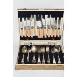 BOXED CUTLERY SET, SILVER PLATED, BY WEBBER & HILL