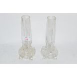 PAIR OF GLASS BUD VASES