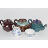 CERAMIC ITEMS, TEA POTS, SERVING DISHES AND COVERS