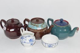 CERAMIC ITEMS, TEA POTS, SERVING DISHES AND COVERS