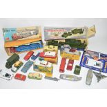 QUANTITY OF CORGI DINKY TOYS INCLUDING CAR TRANSPORTER AND DINKY TANK TRANSPORTER