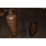 WICKER WARE VASES