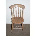 EARLY 20TH CENTURY CARVED KITCHEN CHAIR, HEIGHT APPROX 90CM