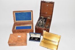 VARIOUS BOXES INCLUDING PAIR OF CUFFLINKS
