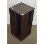 MODERN REVOLVING CD STORAGE UNIT, APPROX 34CM SQUARE