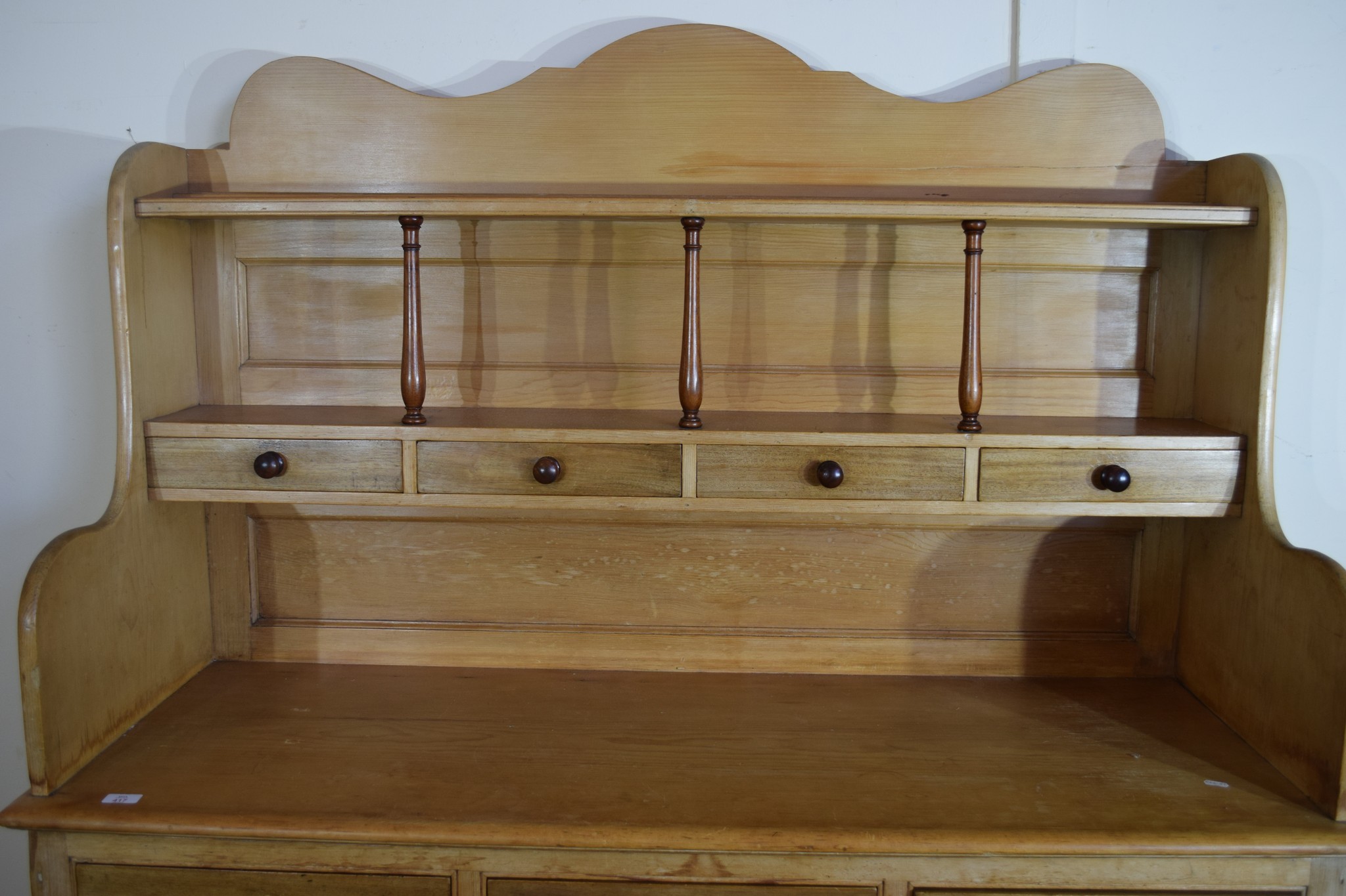 LARGE HEAVY EARLY 20TH CENTURY KITCHEN DRESSER, WIDTH APPROX 144CM - Image 2 of 4