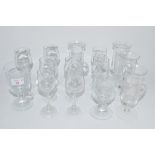 ASSORTED WINE GLASSES ETC