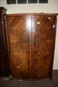 UTILITY TYPE MID-20TH CENTURY DOUBLE WARDROBE, WIDTH APPROX 120CM