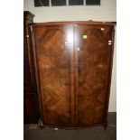 UTILITY TYPE MID-20TH CENTURY DOUBLE WARDROBE, WIDTH APPROX 120CM